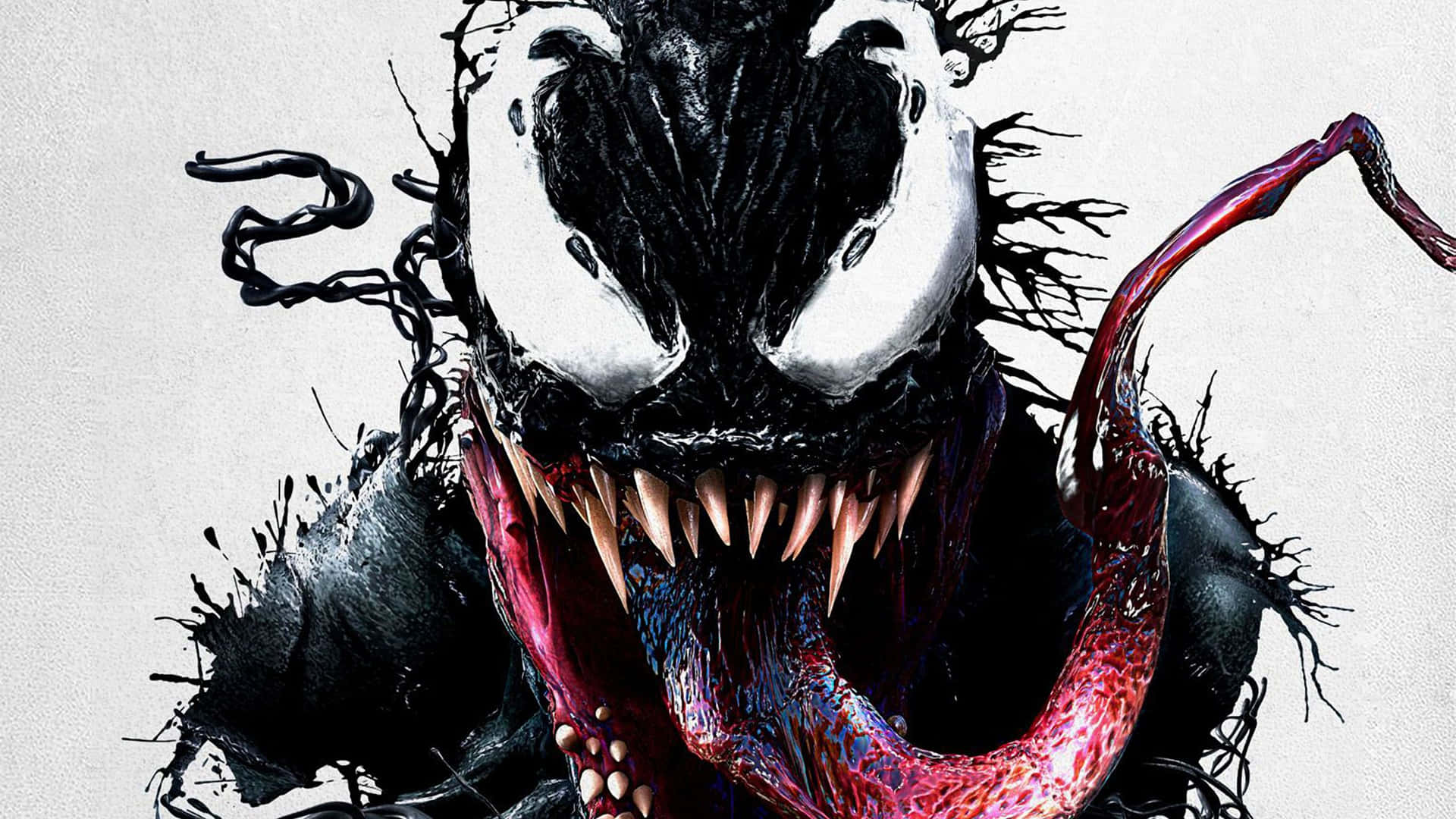 Billede forstørret abstrakte detaljer af Venom-karakteren fra Marvel-franchisen. Wallpaper