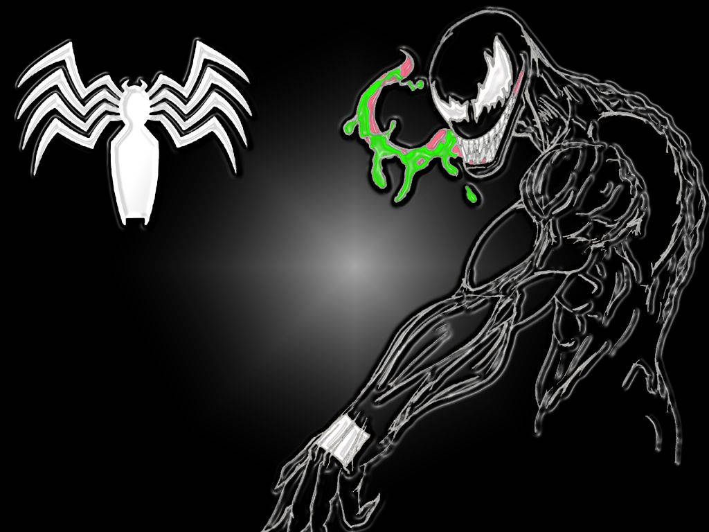 Venom And White Spider Wallpaper