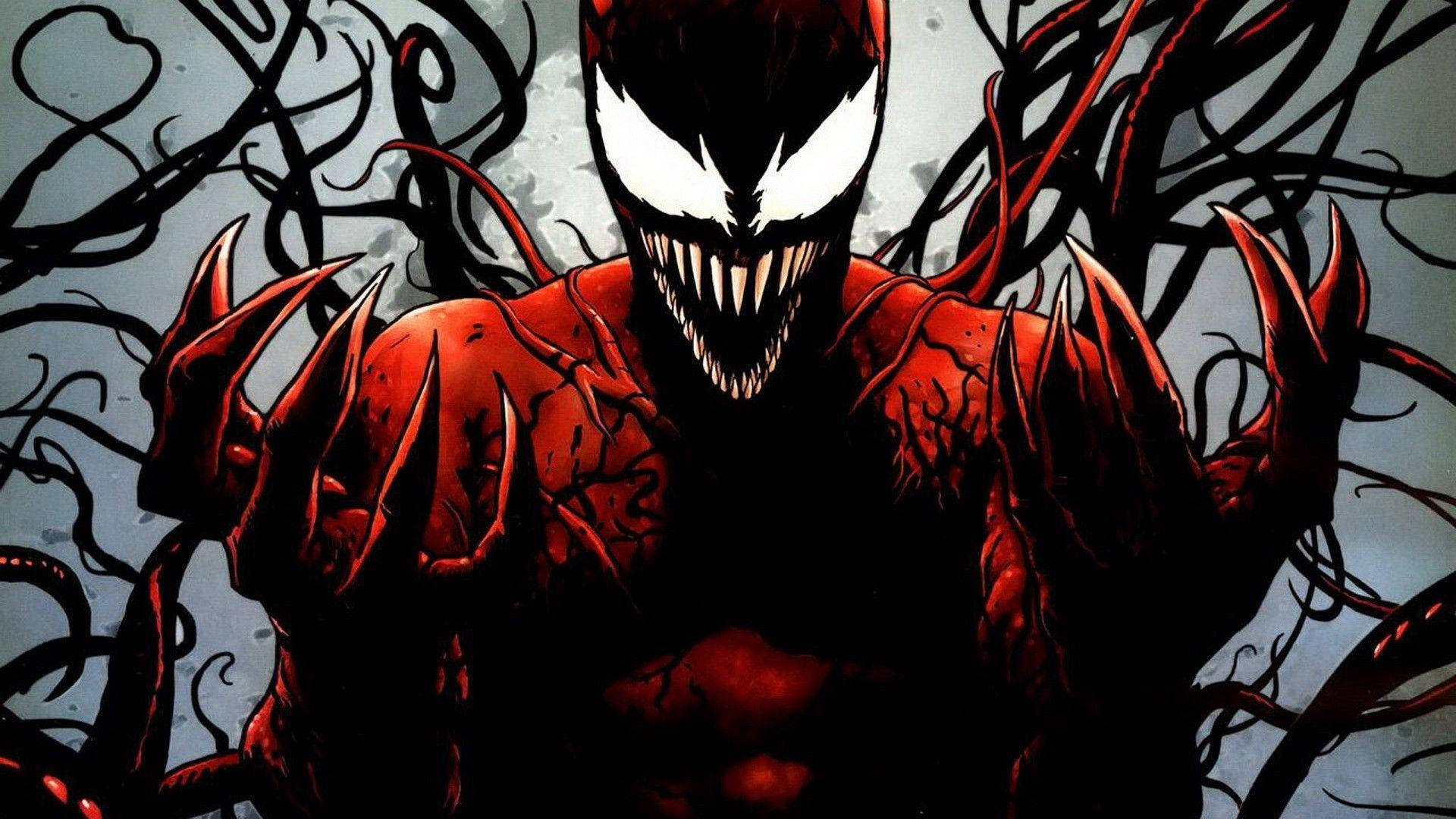 Bildantagonistisk Samlevnad Av Venom & Carnage Wallpaper