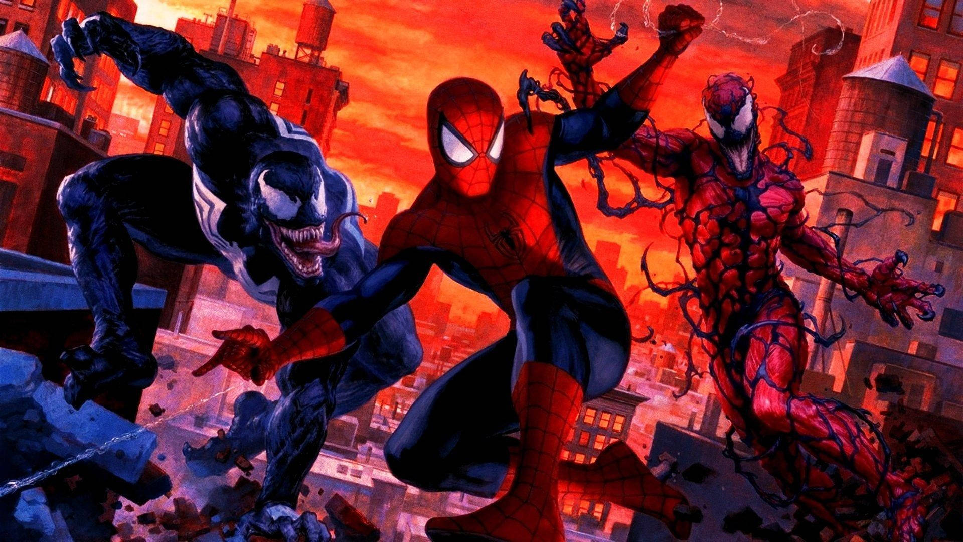 Carnage,eine Dunkle Und Mächtige Bedrohung Für Venom. Wallpaper