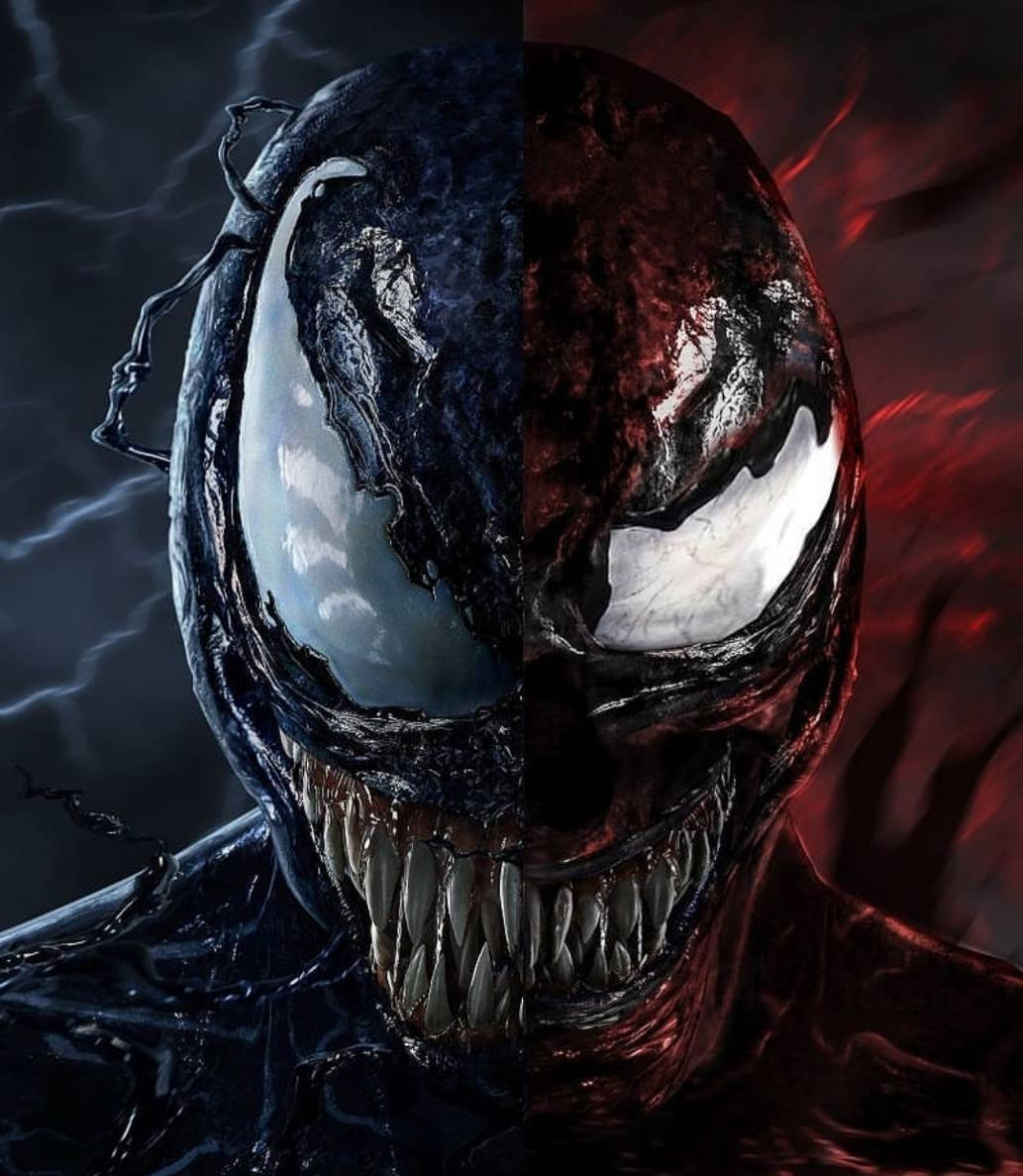 Venom and Carnage square off in a fight for control over NYC. Wallpaper