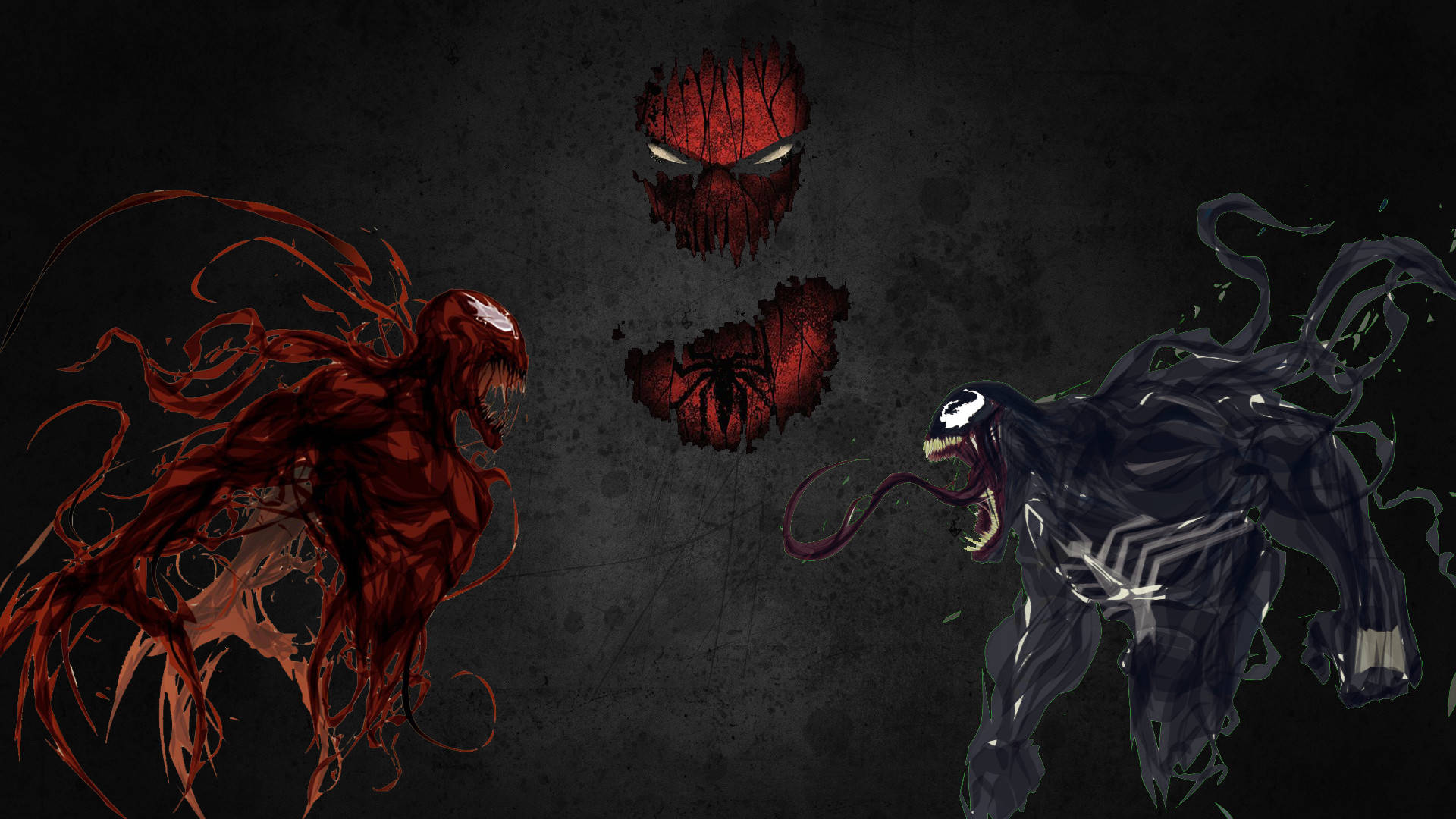 Venom og Carnage - En ond kombination af ondskab Wallpaper