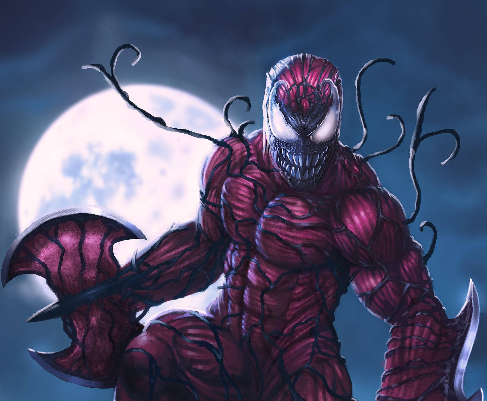 Venomy Carnage Representan La Justicia. Fondo de pantalla