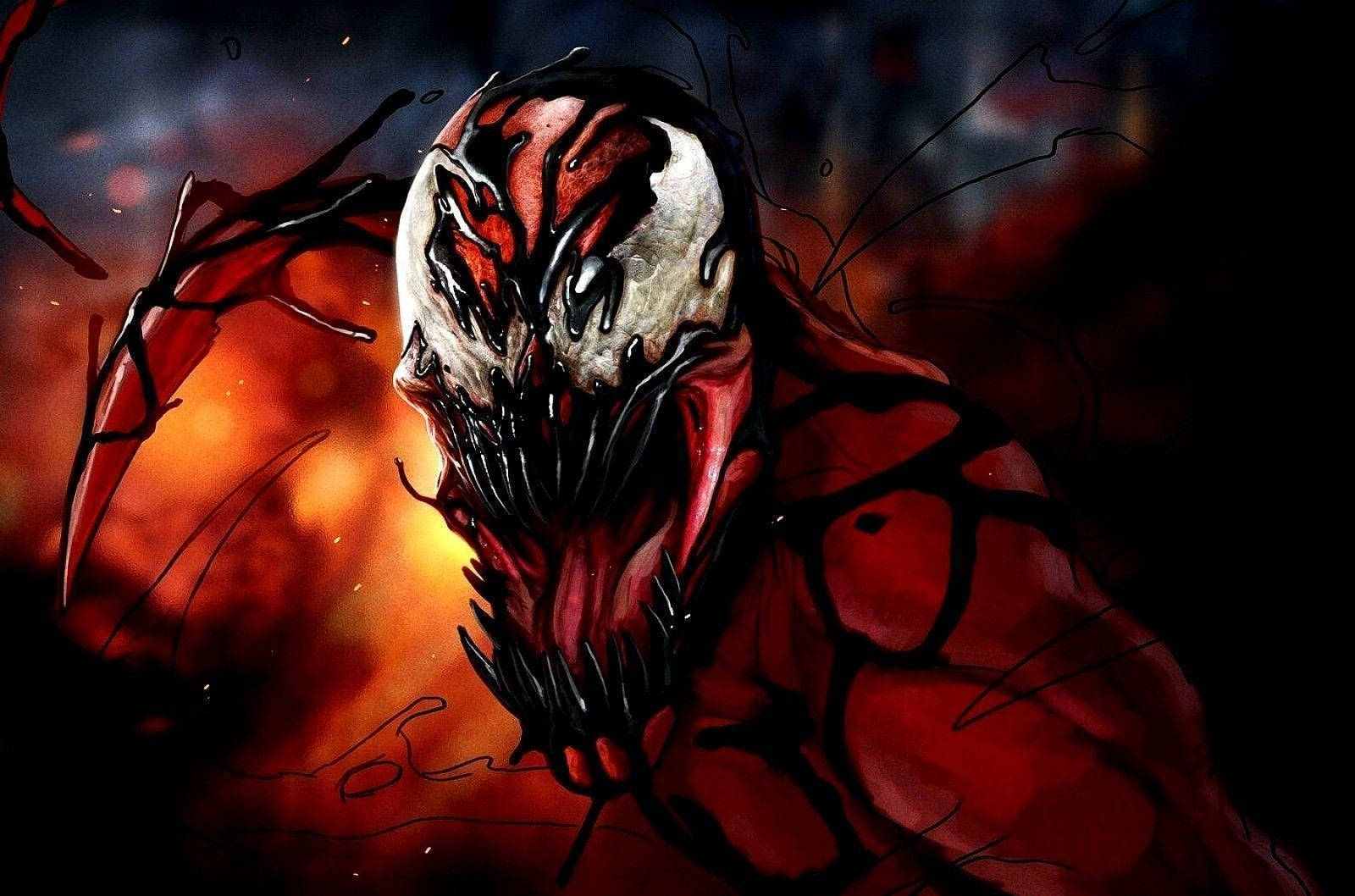 Dedödliga Två - Venom Och Carnage. Wallpaper