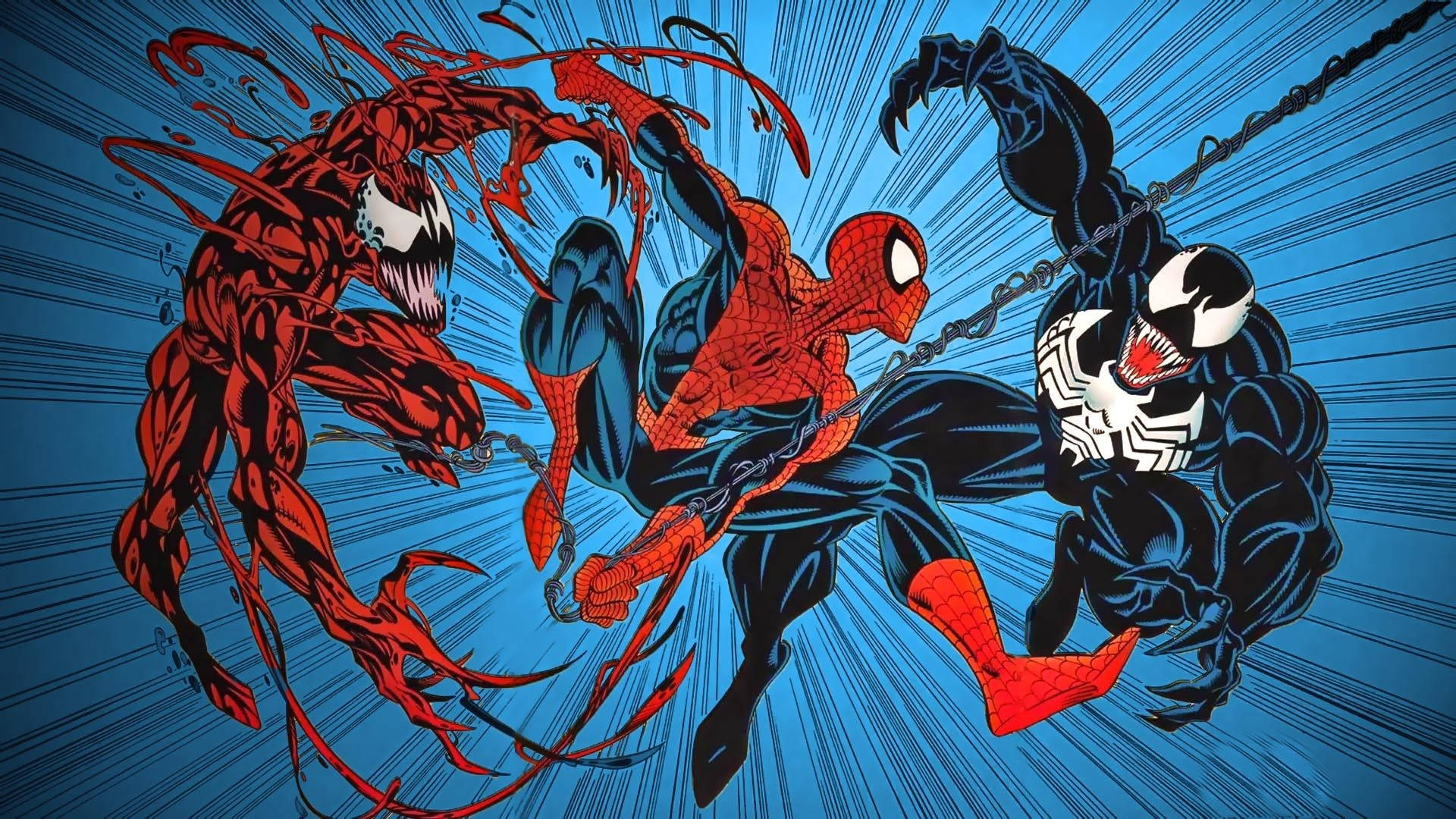 Venom Carnage Spider-man Marvel Fight Background