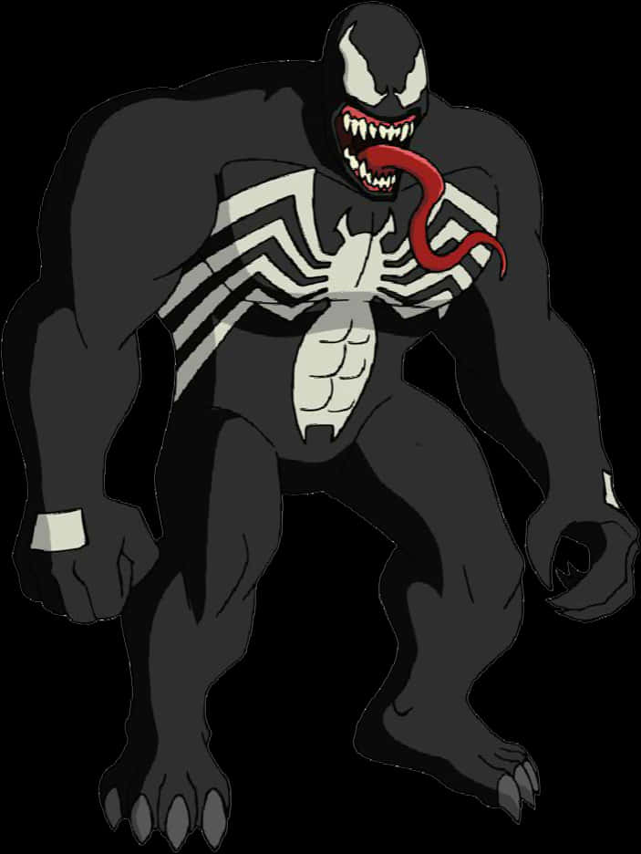Venom_ Character_ Illustration PNG