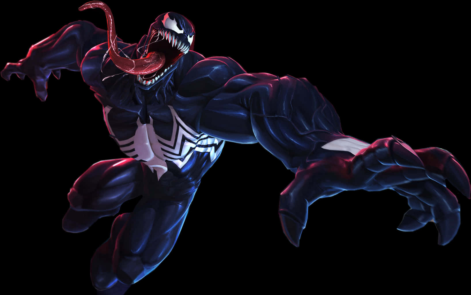 Venom_ Character_ In_ Action PNG