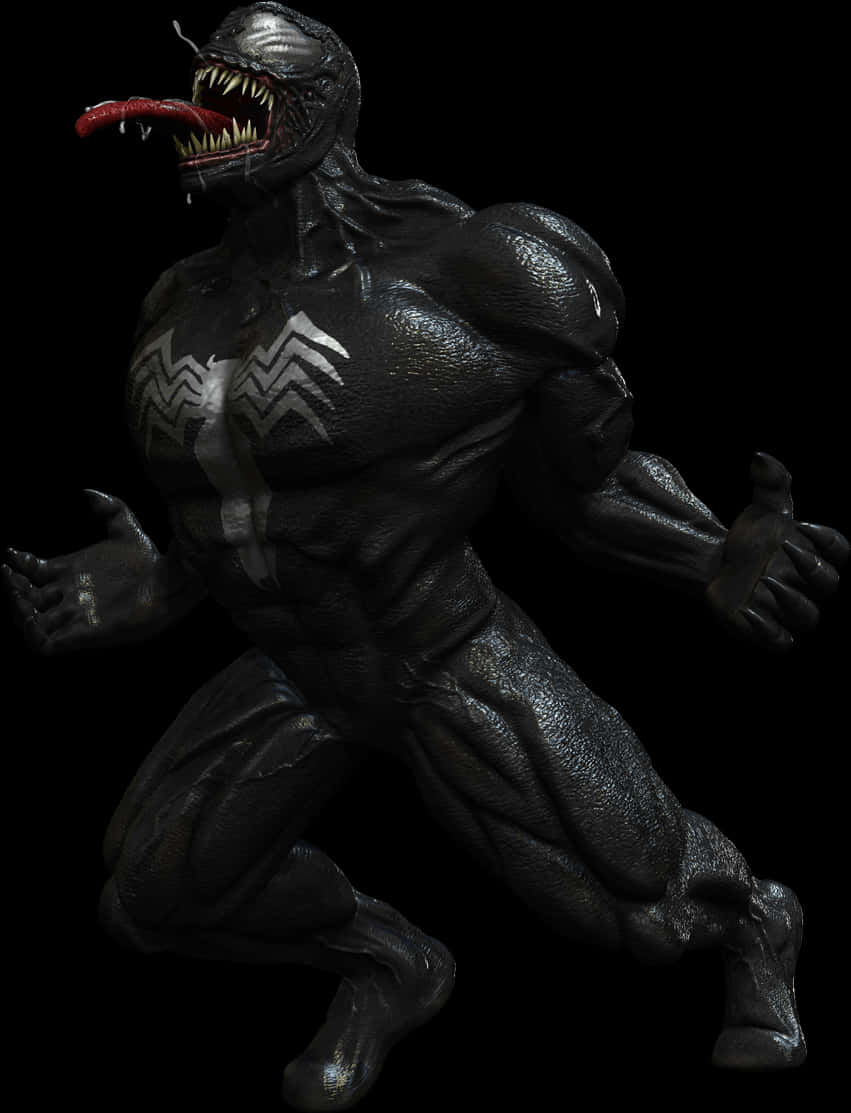 Venom_ Character_ Pose PNG