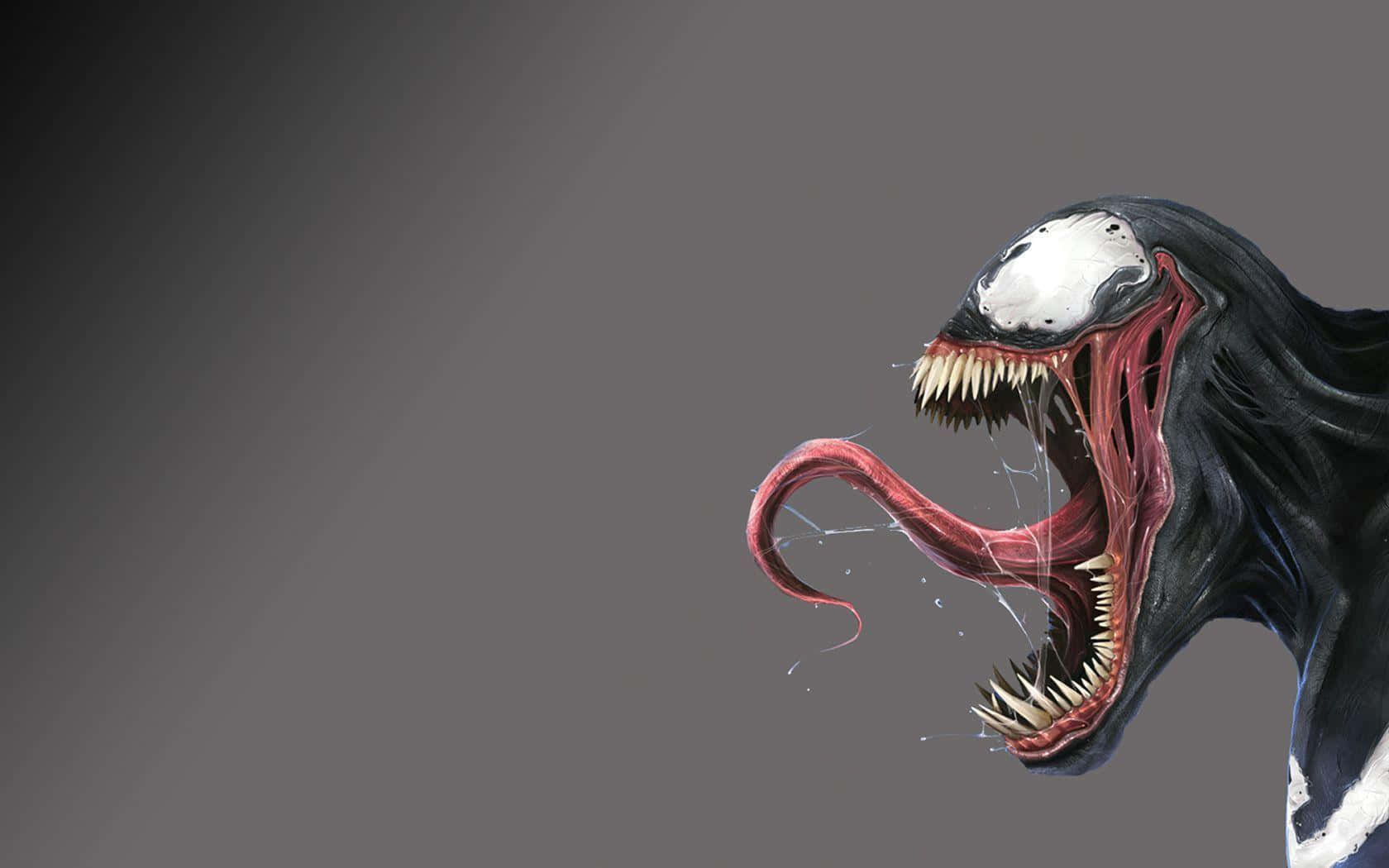 Venom Comic Book Character in Action Wallpaper