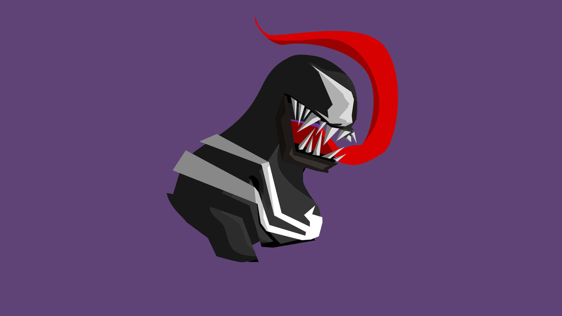 Unleashing Madness - Venom in Action Wallpaper