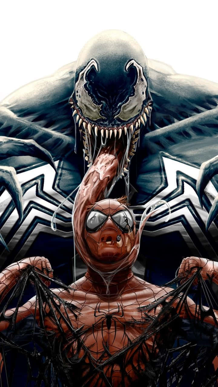 Venom unleashes his wrath in the comic world. Wallpaper