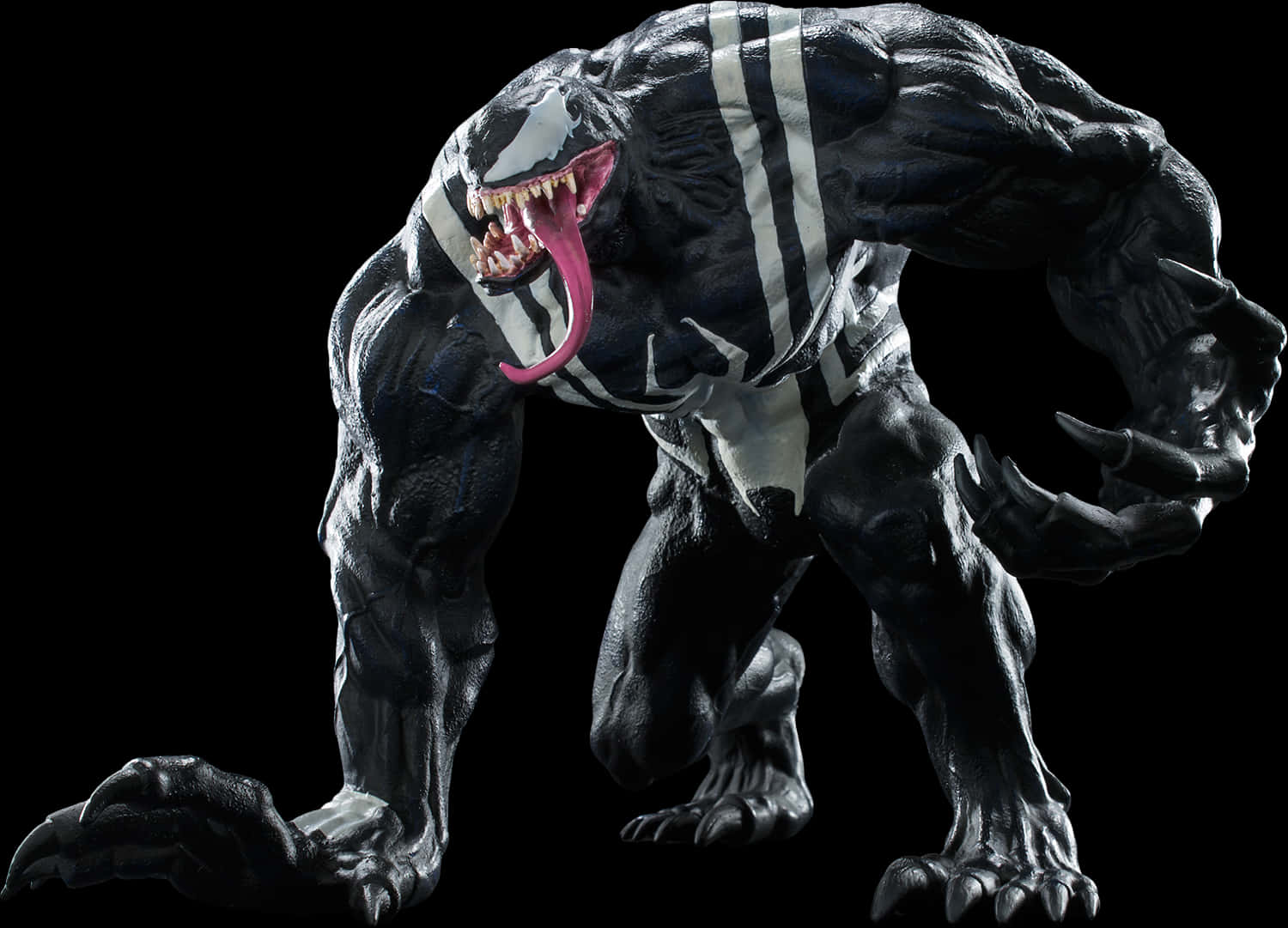 Venom Figurein Action Pose PNG