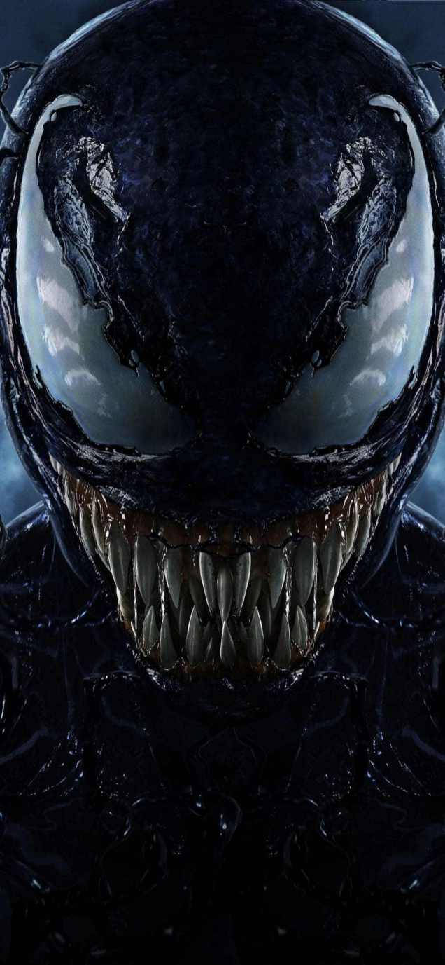 Venom Film Spøgelsesagtige Hvide Øjne Wallpaper