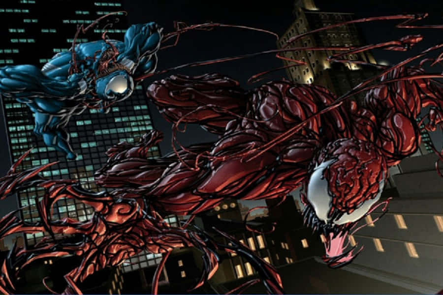 Logode Venom Con Un Diseño Feroz Y Poderoso. Fondo de pantalla