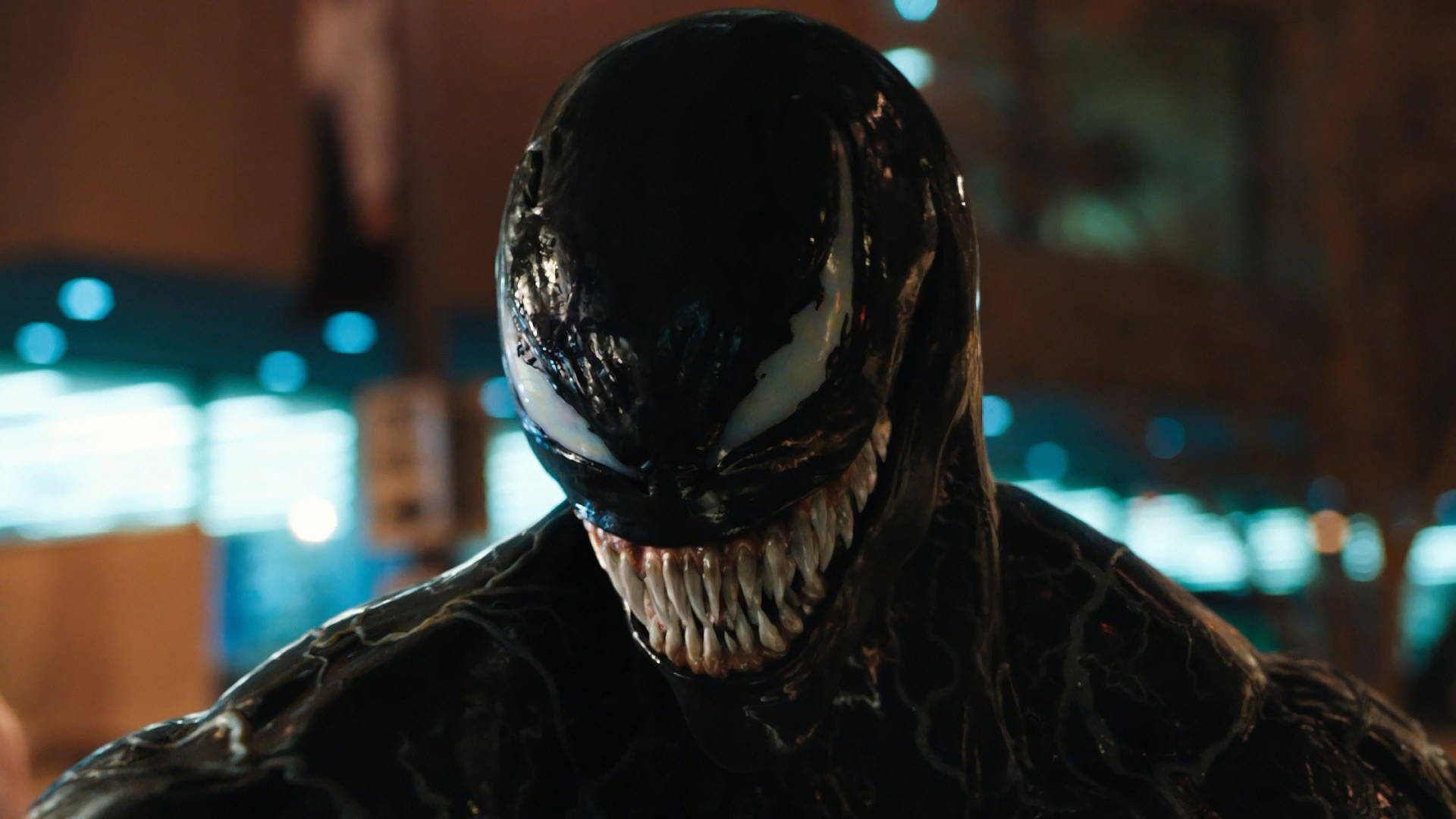 Venom Movie Creepy Grinning Venom Wallpaper