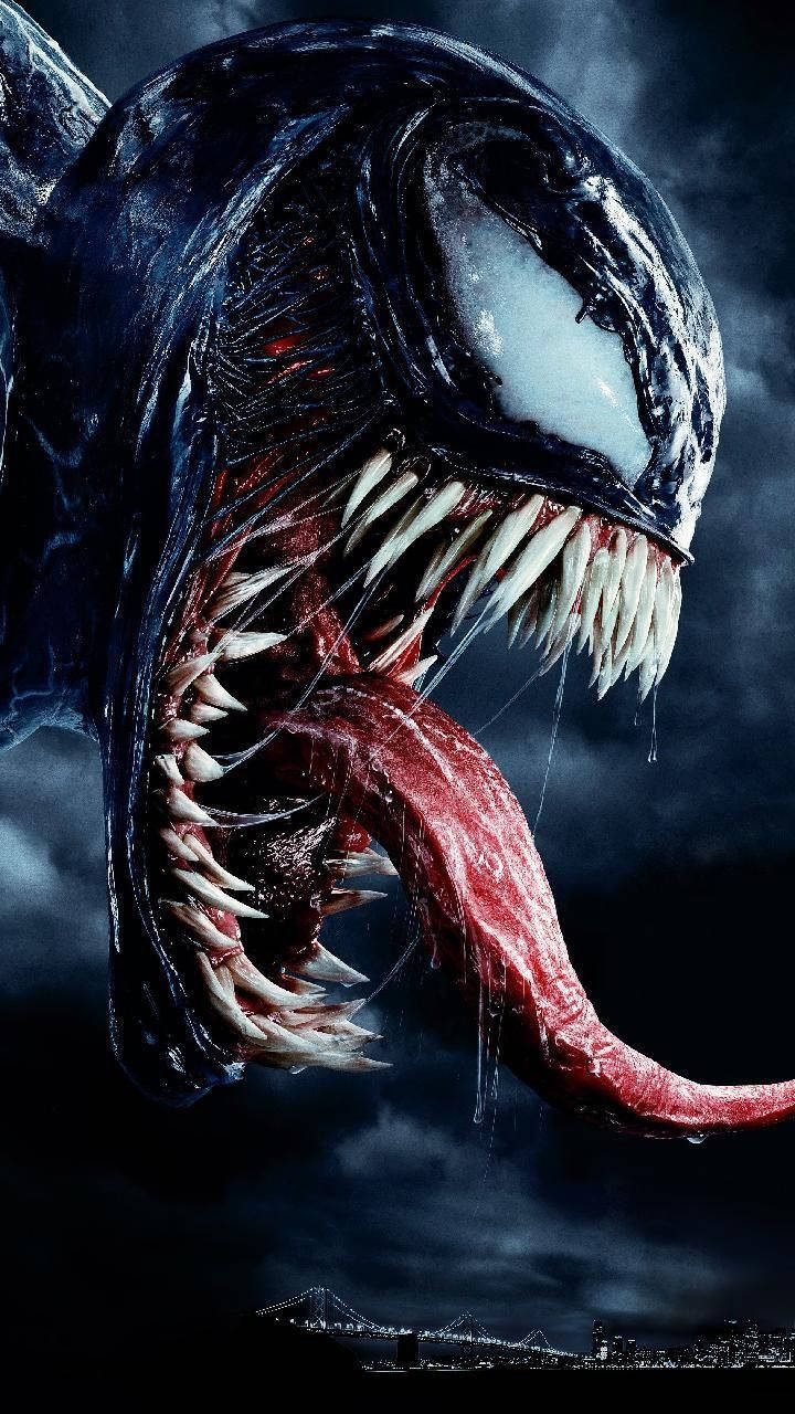 Snurrende Venom 2020 Grunge Tapet fra Venom-film Wallpaper