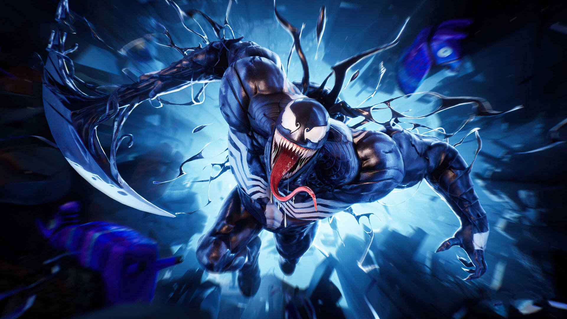 Venom Movie Venom With Scythes Hand Wallpaper