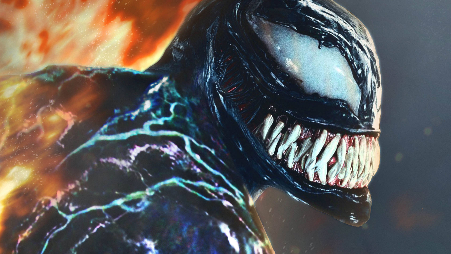 Venom Movie White Jagged Teeth