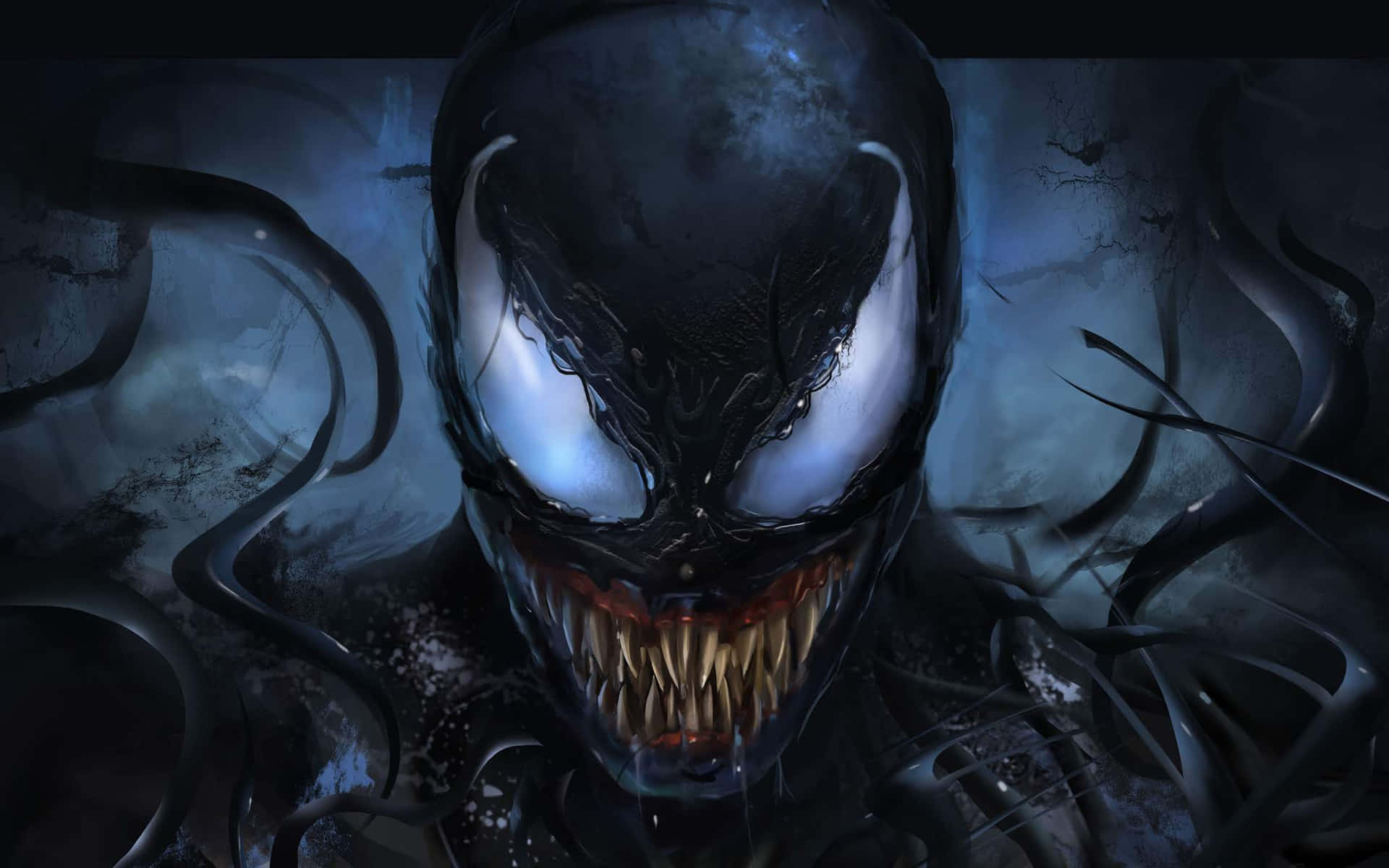 Overskyet af mørke, Venom terroriserer byen.