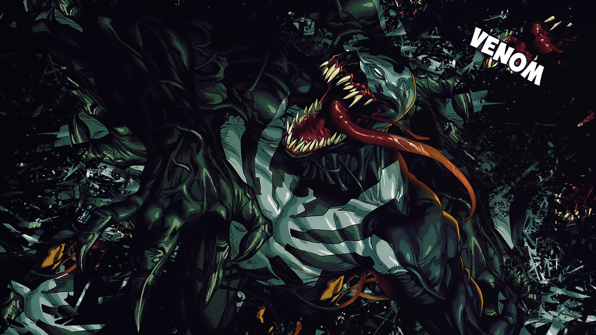 Venom Scary Comics Art Wallpaper