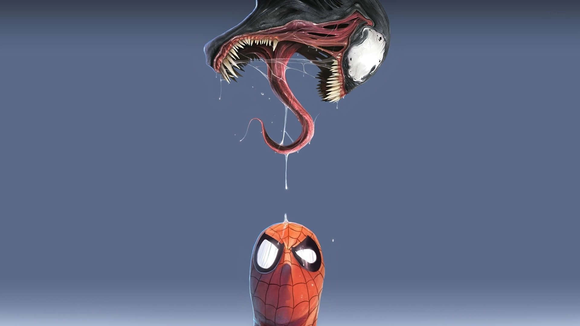 Arte Do Venom Vs. Homem-aranha Para Papel De Parede De Computador Ou Celular. Papel de Parede