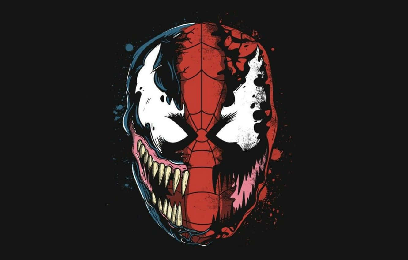 Venomspider Man Mask (swedish Translation): Venom Spider Man Mask Wallpaper