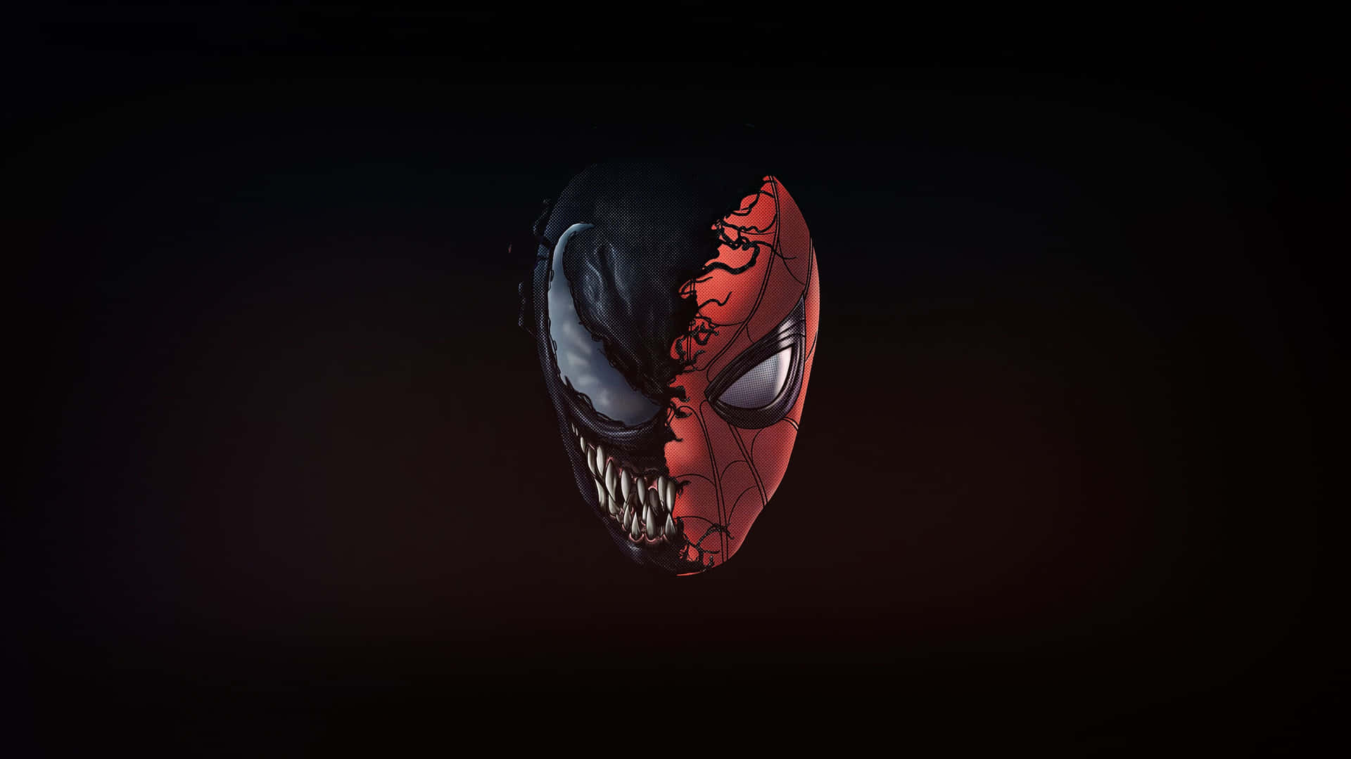 Tom Hardy as Venom, the dark anti-hero of the Spider Man universe. Wallpaper