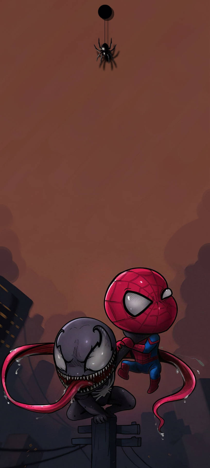 Venom Spider-man Redmi Note 9 Punch Hole Background