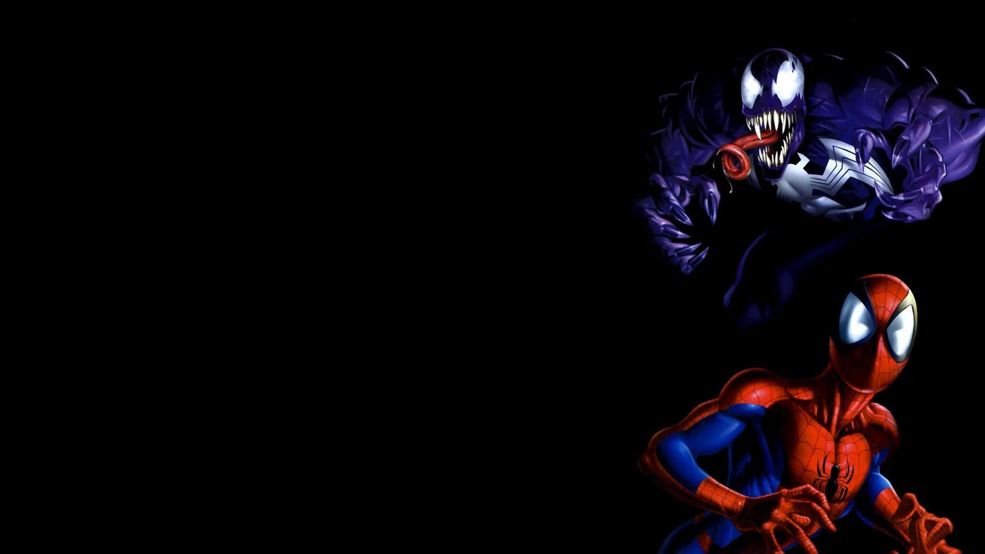 Venom fra Marvel Universet skinner på dit skærm. Wallpaper