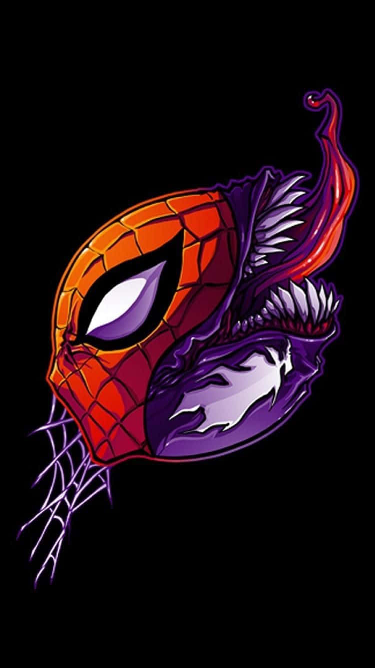 Ilcattivo Venom Prende Il Controllo Di Spider Man Sfondo