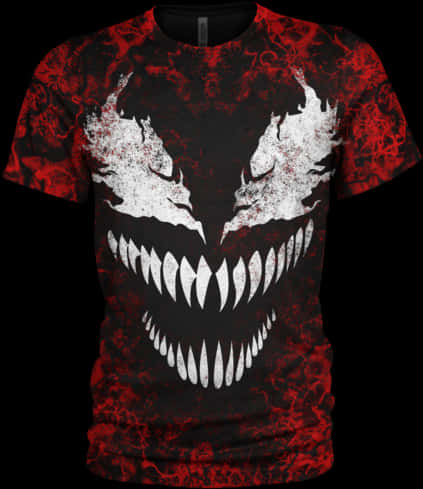 Venom Themed T Shirt Design PNG