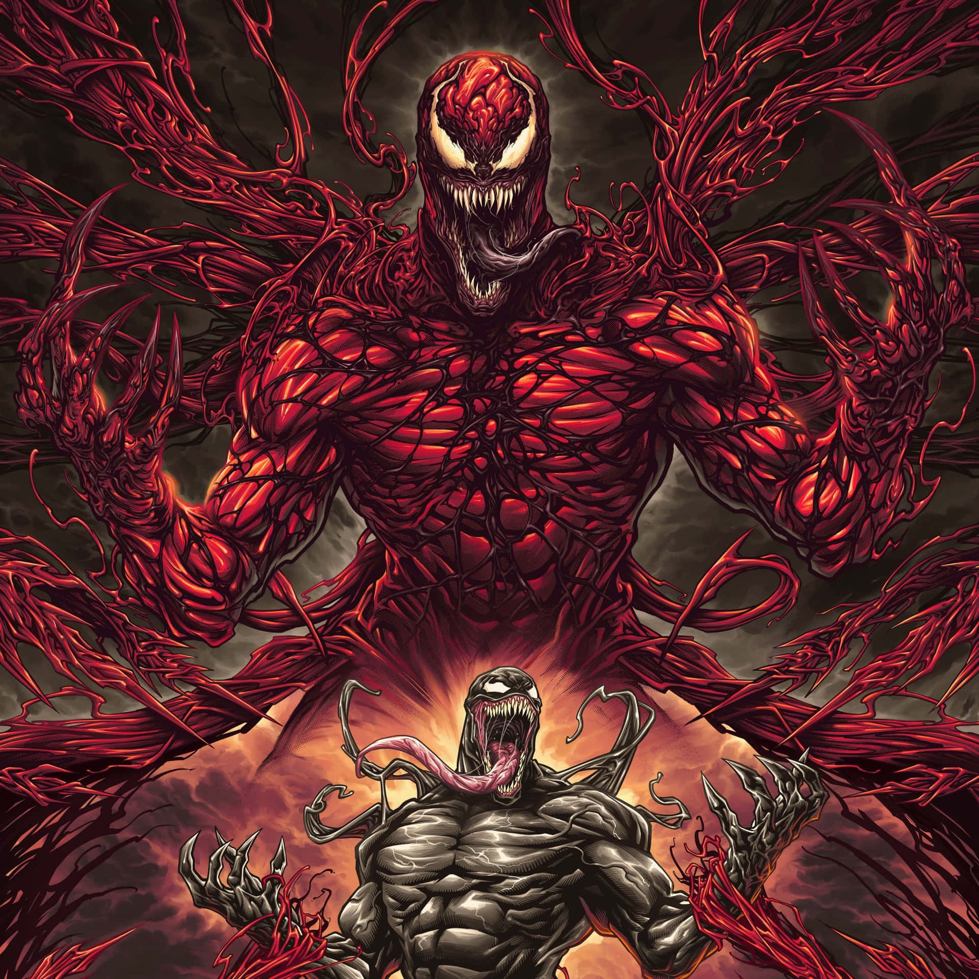 Venom Unleashed: The Dark Power Of Marvel's Symbiotic Antihero Wallpaper