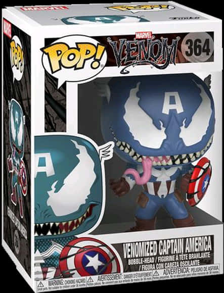 Venomized Captain America Funko Pop PNG