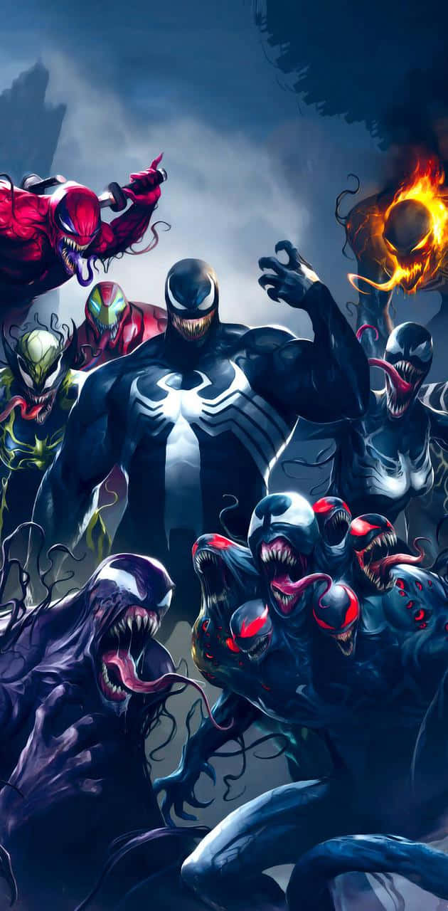 Venomverse - Heroes Enveloped in Darkness Wallpaper