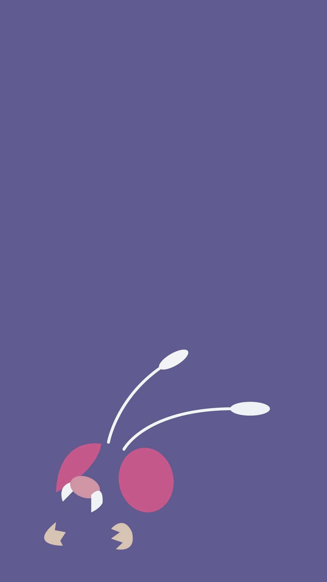 Vibrant Venonat: Catching a Glimpse of Pokemon's Most Colorful Creature in an Abstract Purple Background Wallpaper