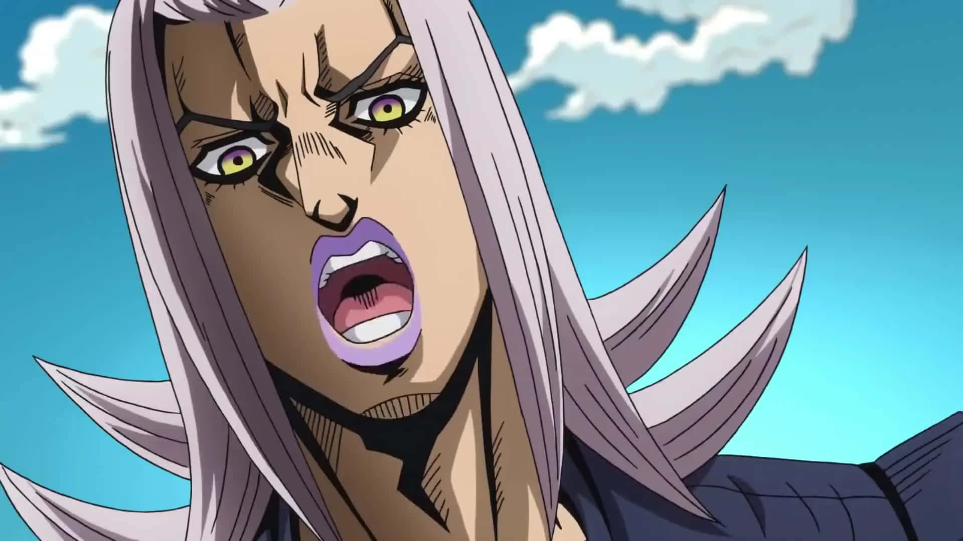 Vento Aureo Anime Characters in Action Wallpaper