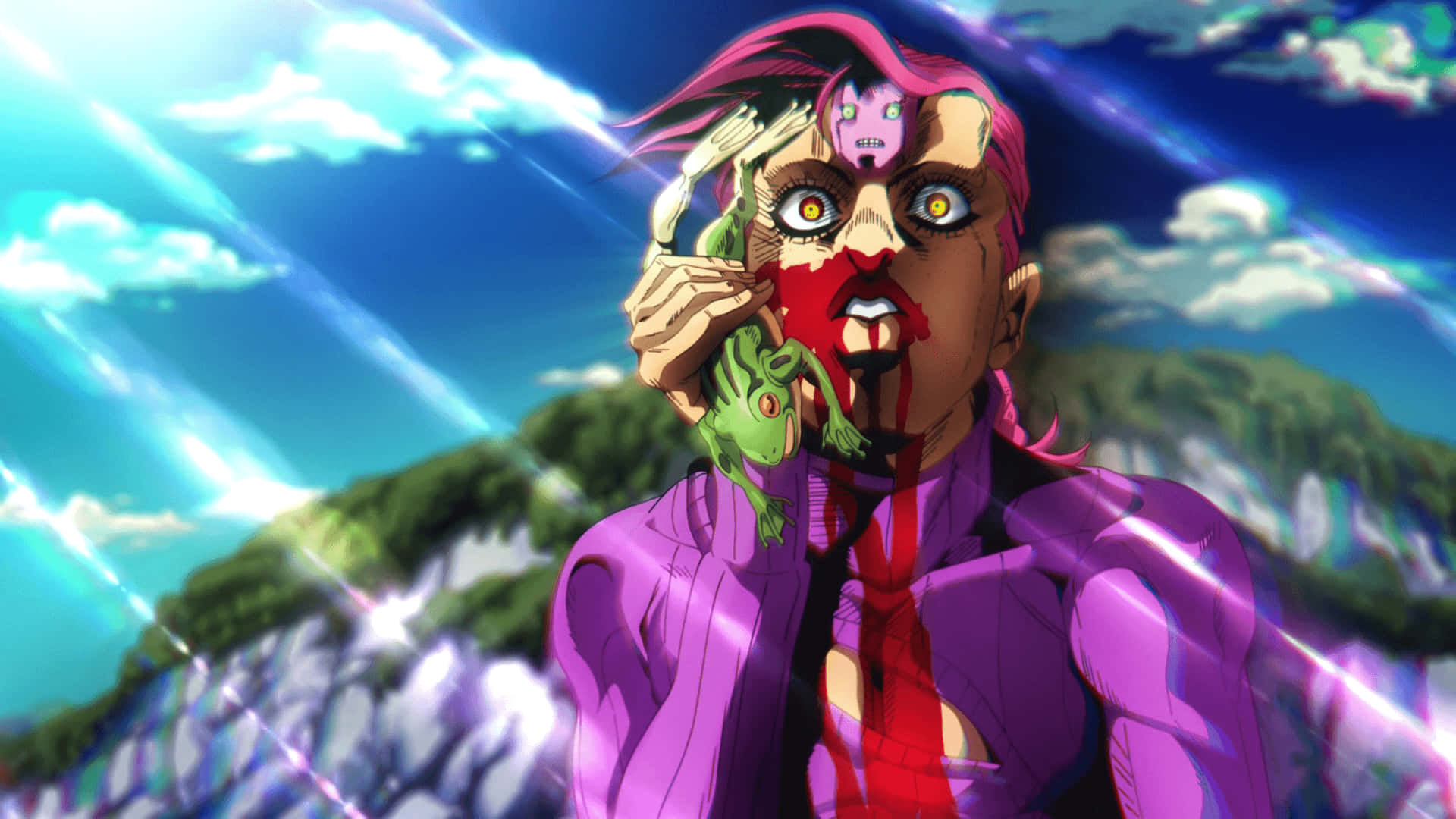 Vento Aureo anime characters in action Wallpaper