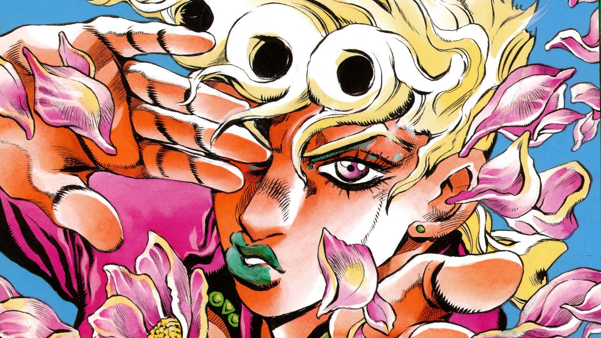 Vento Aureo's Iconic Characters and Stand Users Wallpaper