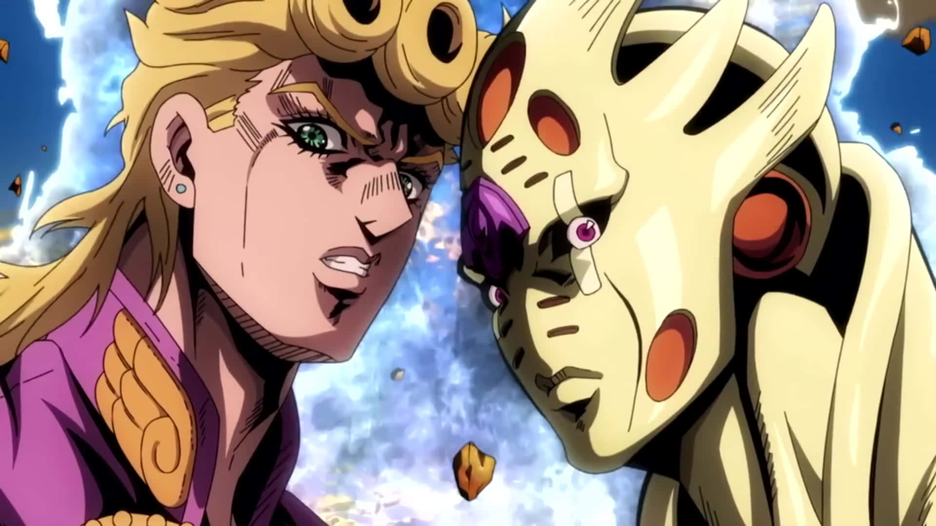 Vento Aureo's main protagonists in action Wallpaper
