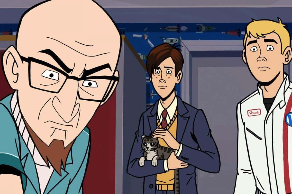 Venture Bros Personages Bezorgde Blik Achtergrond