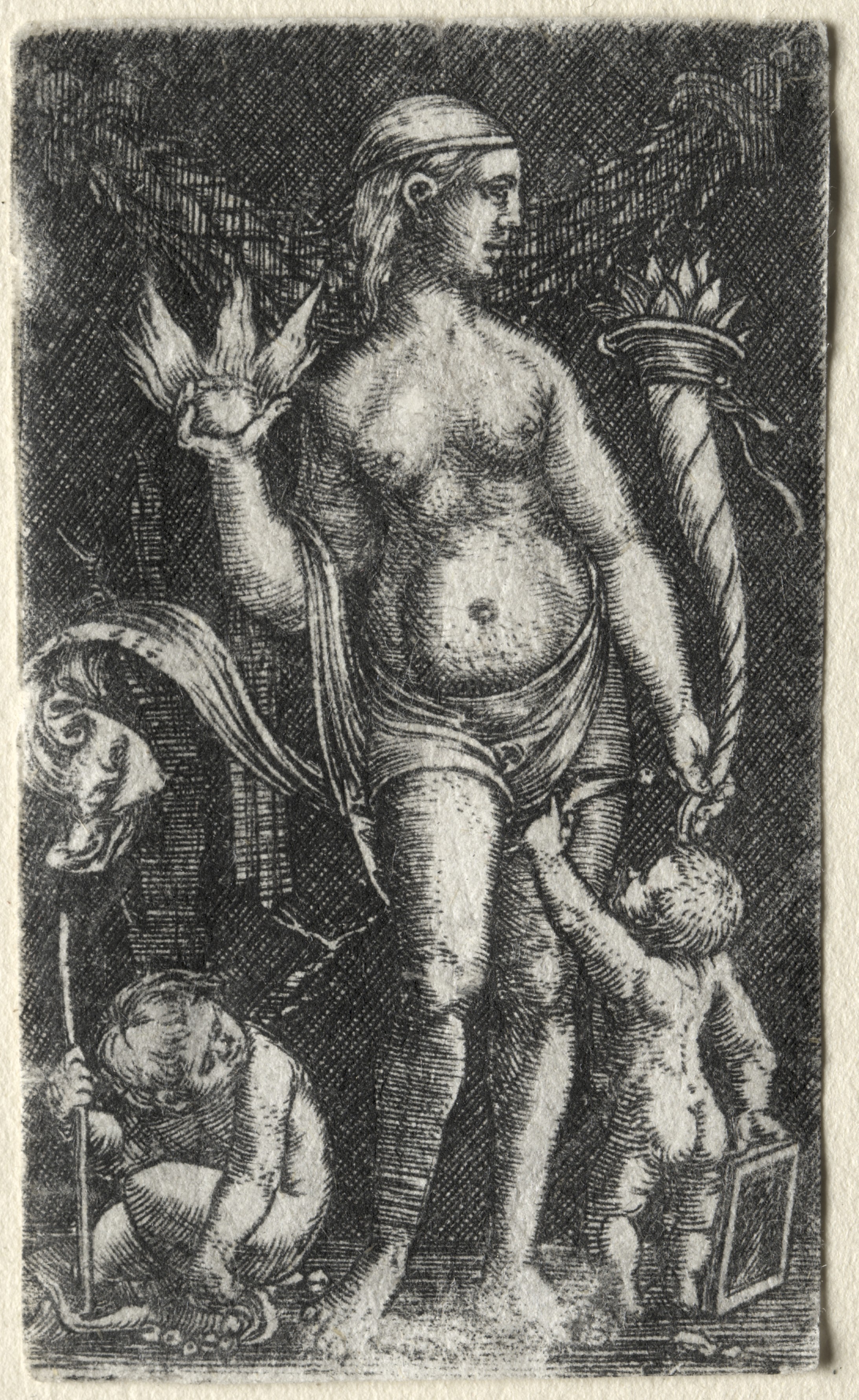 Venus between two cupids Wallpaper