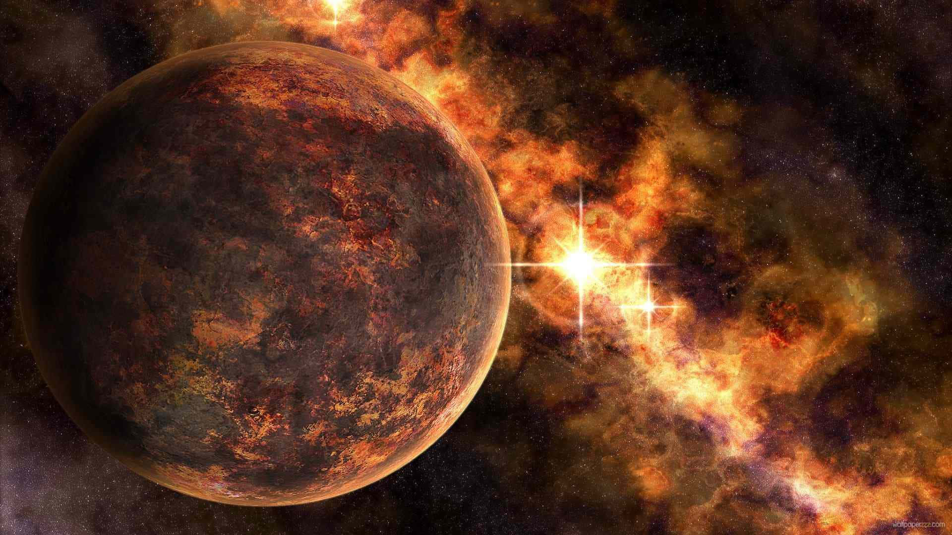 Glitzernderabendblick Auf Den Nachthimmel Mit Dem Hell Strahlenden Venus