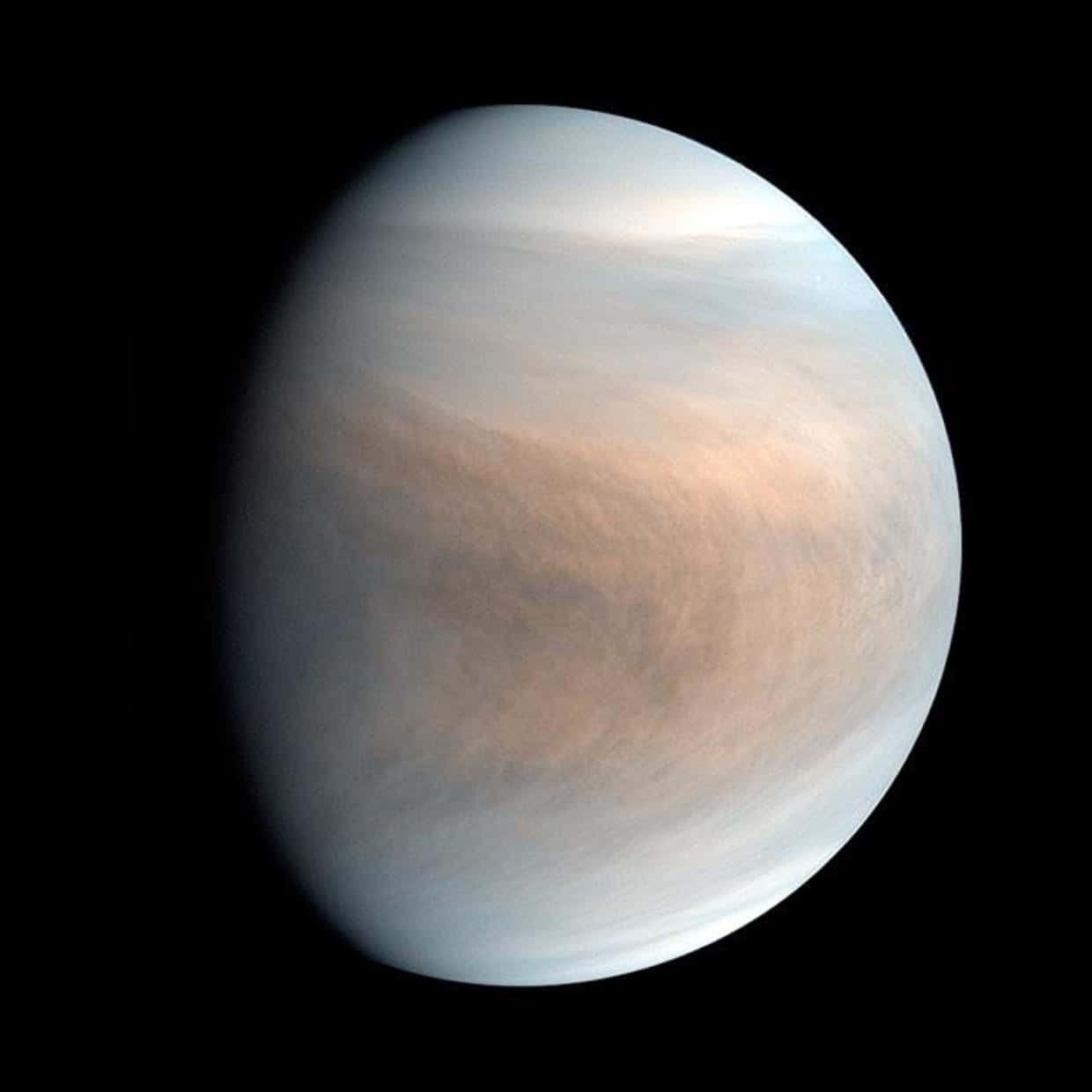 Denlyse Blå-grønne Planet Venus Lyser Op På Nattehimlen.