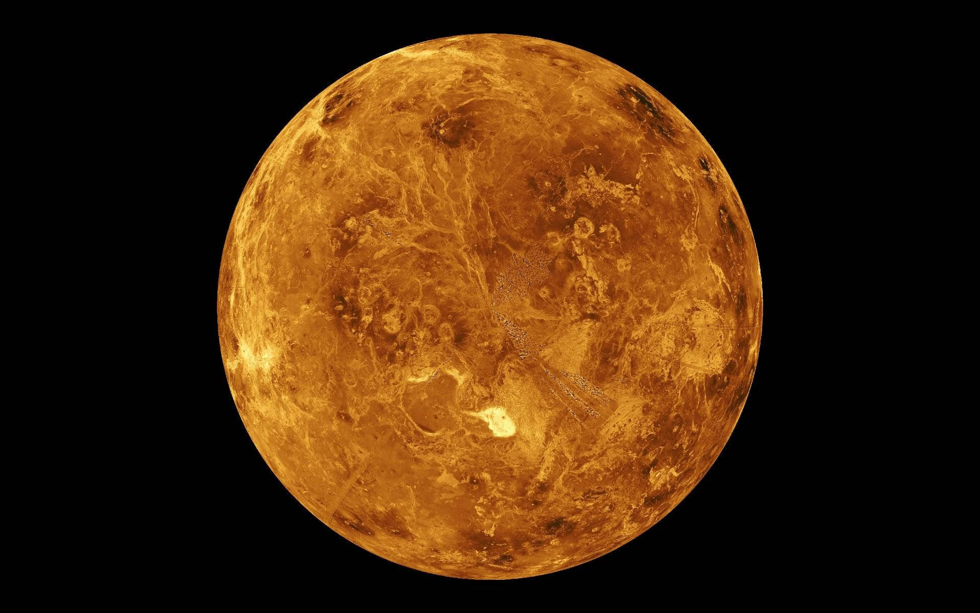 Venus Yellow-Brown Atmosphere Wallpaper