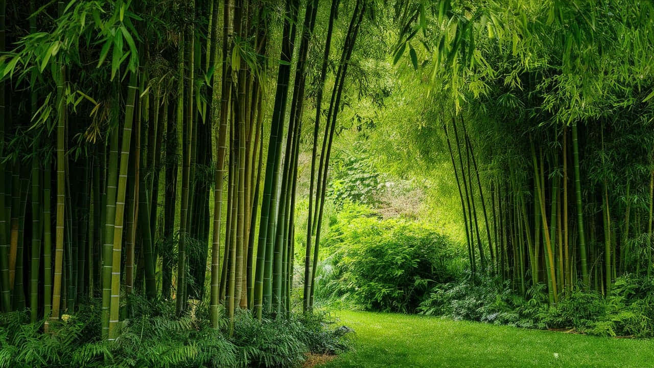 Verdant_ Bamboo_ Forest_ Path_ H D Wallpaper