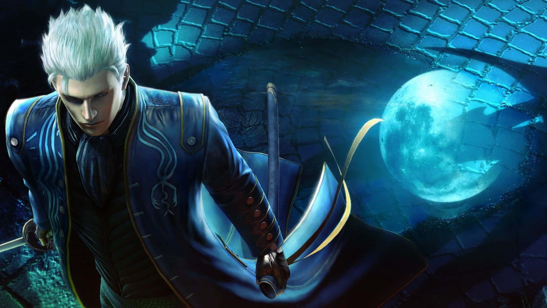 Vergil Moonlit Warrior Wallpaper