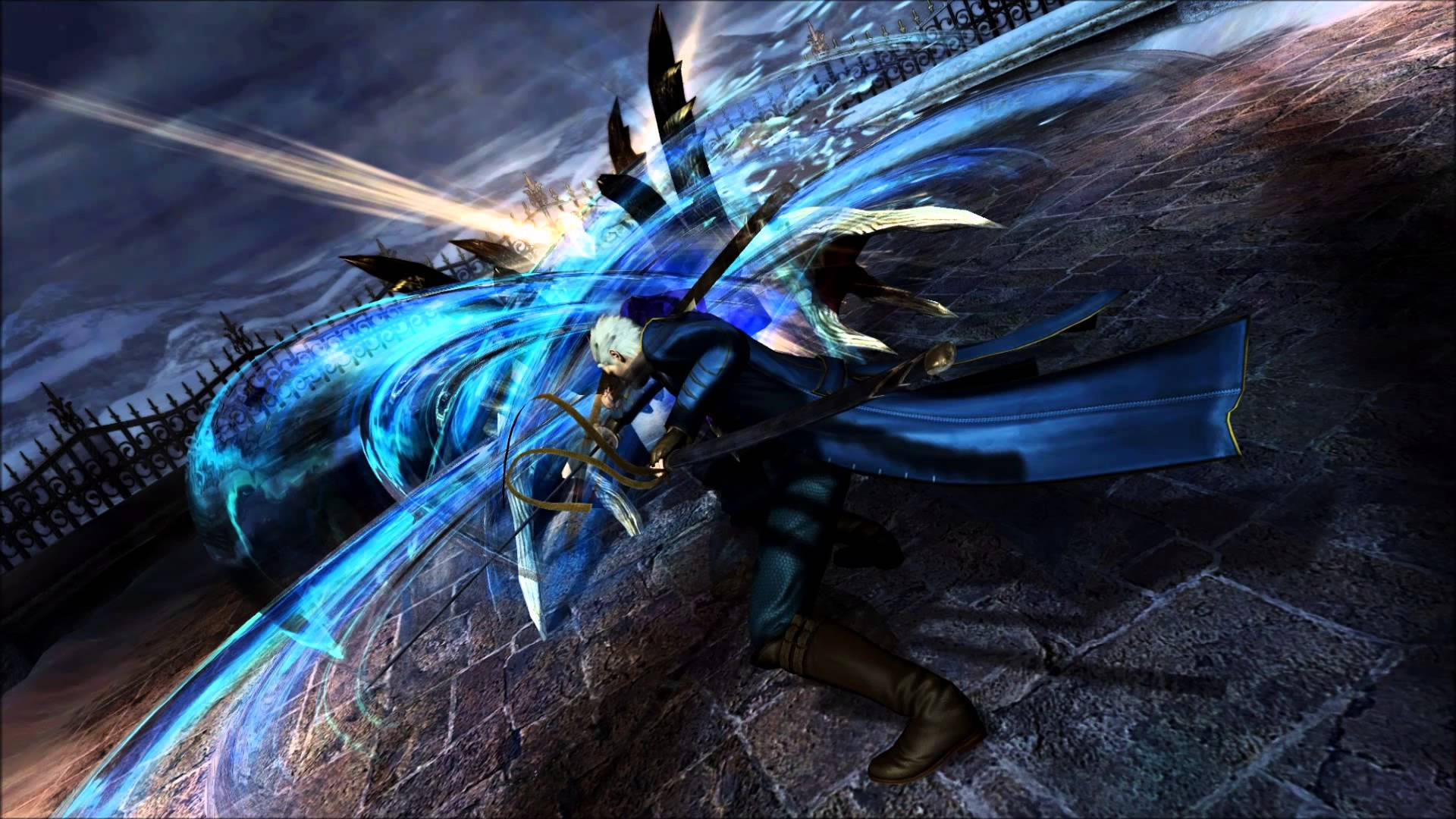 Download Vergil, the powerful demon hunter from Devil May Cry Wallpaper