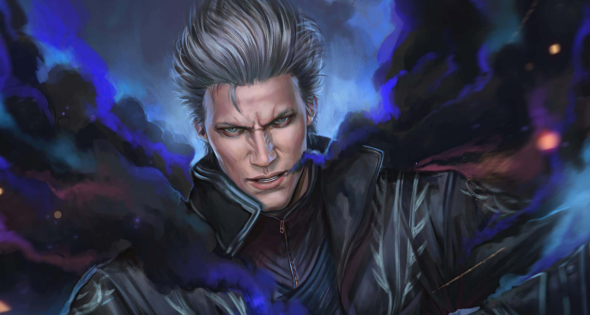 Vergil Powerful Stance Digital Art Wallpaper