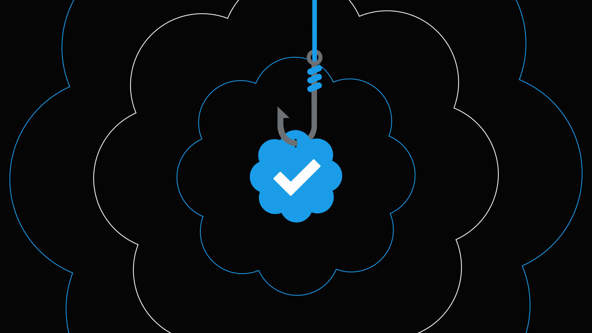 Verified Badge Suspended Graphic Wallpaper