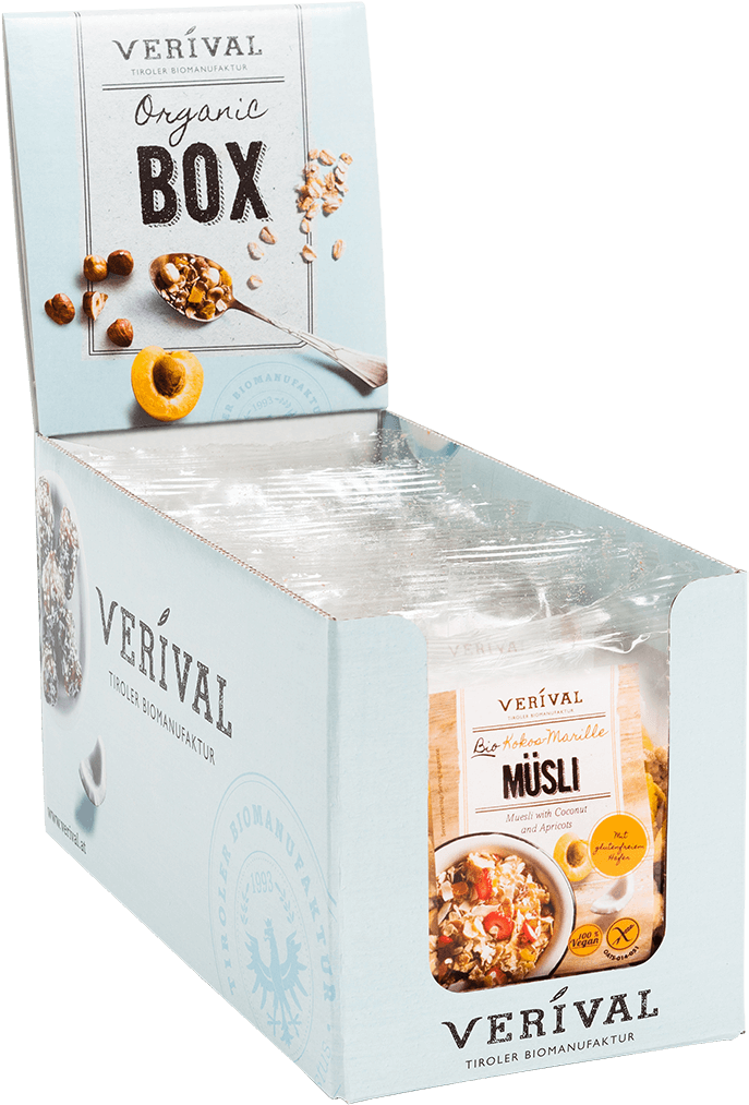 Verival Organic Cereal Box Open PNG